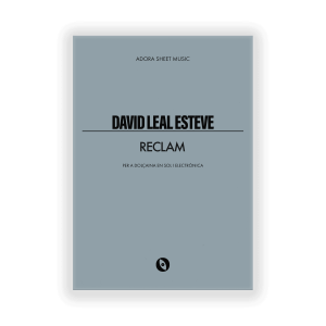 Reclam David Leal Esteve Adora Sheet Music